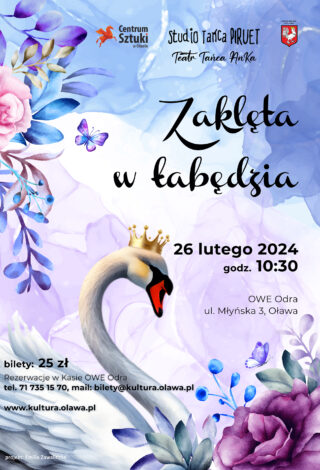 plakat - "zaklęta w łabędzia"