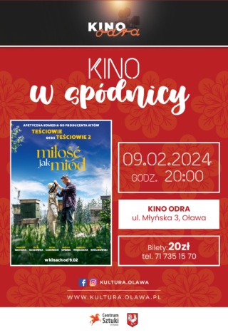 plakat kino w spódnicy - miłość jak miód
