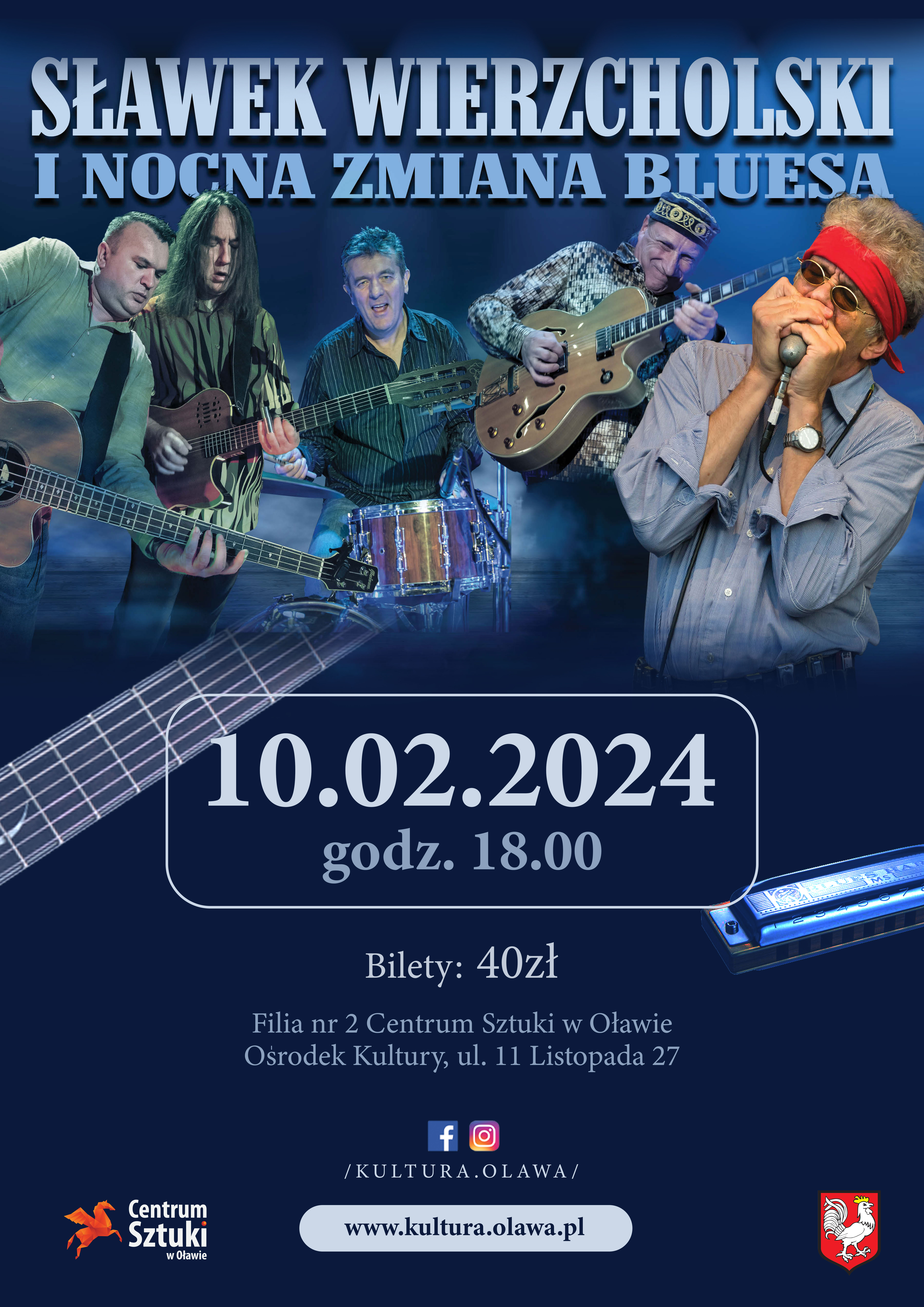 plakat - sławek wierzcholski i nocna zmiana bluesa