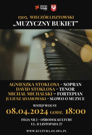 Plakat - wieczór lisztowski "Muzyczny Bukiet"