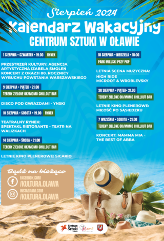 plakat - kalendarz wakacyjny